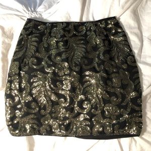 Black and gold skirt